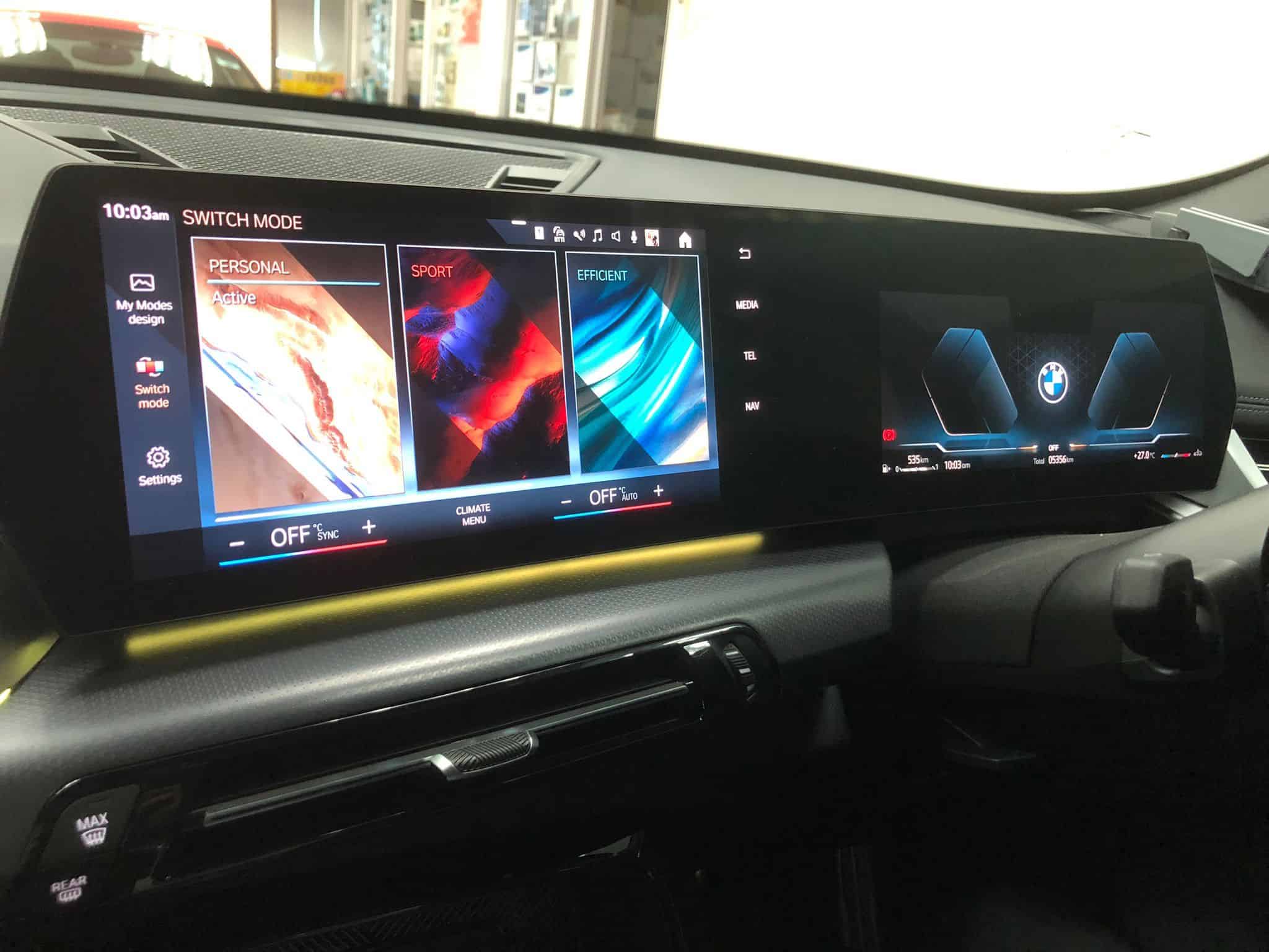 Display screen protection for BMW X1 dashboard.