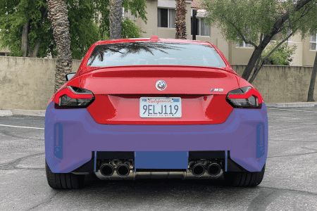 Enhanced bumper protection for BMW M2 with Rikeshield films.
